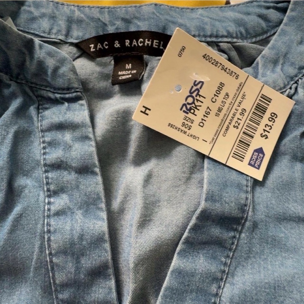 Light blue denim blouse